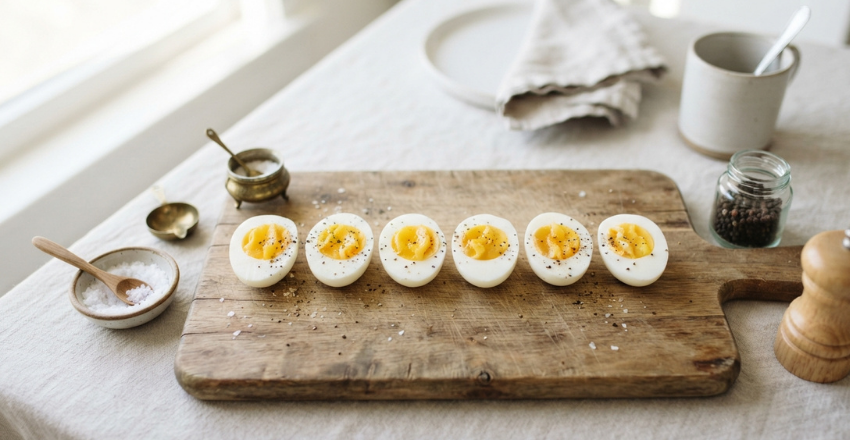 Hard-Boiled Eggs With Fruit