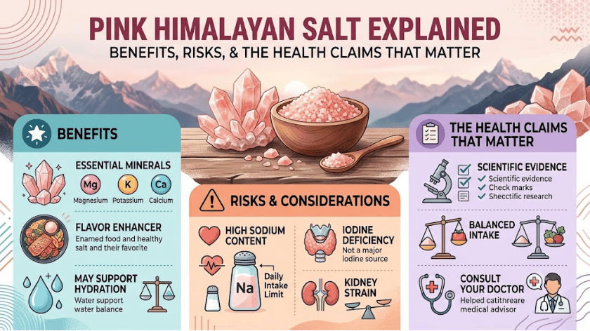 Pink Himalayan Salt Explained: Benefits, Risks, and the Health Claims That Matter 