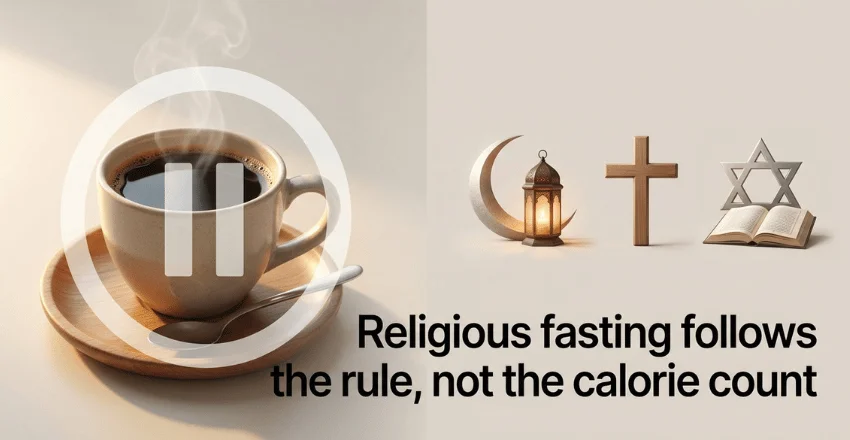 Religious fasting follows the rule, not the calorie count