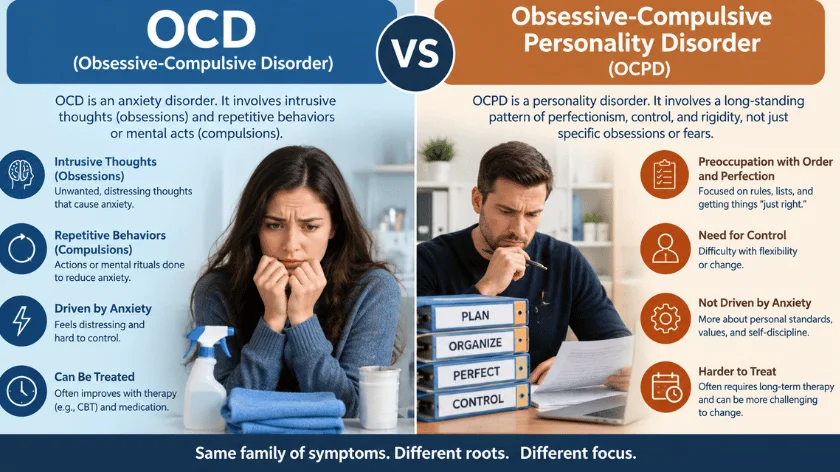 Why Symptoms and Treatment Differ in OCD Versus Obsessive Compulsive Personality Disorder